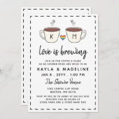 LGBTを魅力的醸造するコーヒーカップ 招待状 (正面/裏面)