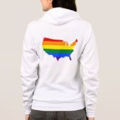 LGBTアメリカンプライドマップ パーカ (裏面)
