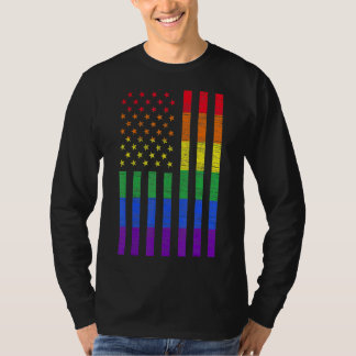 LGBTアメリカ国旗プライドレインボーゲイレズビアンビター Tシャツ
