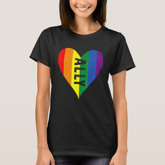 Lgbtアリープライドゲイ平和同性愛レズビアン雨 Tシャツ (正面)