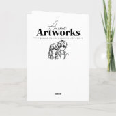 LGBTカップルパーソナライズされたアニメバレンタインデー カード (裏面)