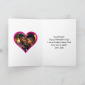 LGBTカップルパーソナライズされたアニメバレンタインデー カード (内部)