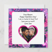 LGBTカップルパーソナライズされたアニメバレンタインデー カード (裏面)