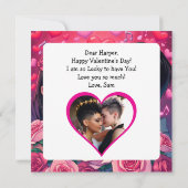 LGBTカップルパーソナライズされたアニメバレンタインデー カード (裏面)