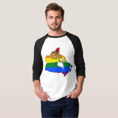 LGBTカナダのプライドの地図 Tシャツ (正面フル)
