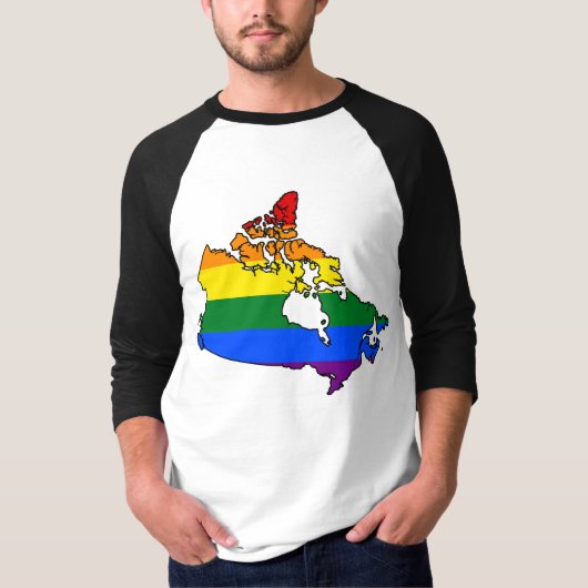 LGBTカナダのプライドの地図 Tシャツ (正面)