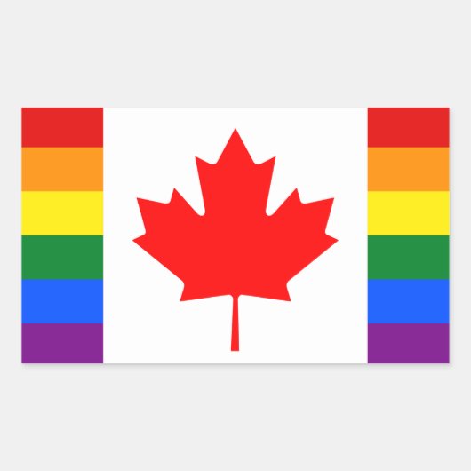 LGBTカナダ 長方形シール (正面)