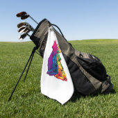 LGBTカラフルプライドドイツの羊飼い犬の杭 ゴルフタオル (グリーン)