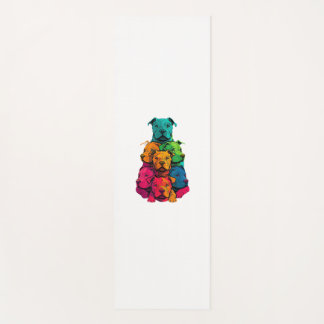 LGBTカラフルプライド（犬）スタッフォードブルテリアドッグ ヨガマット