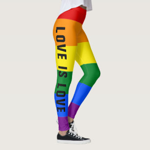 LGBTカラフルレインボーゲイプライドフラグカスタム文字 レギンス