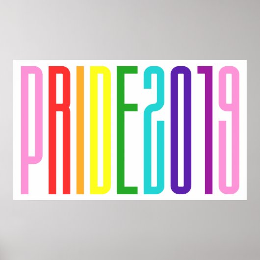 LGBTカラフルレインボー国旗の色ゲイプライド2019 ポスター (正面)