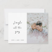 LGBTクリスマス | Jingleすべてのゲイミニマル写真 シーズンカード (正面)