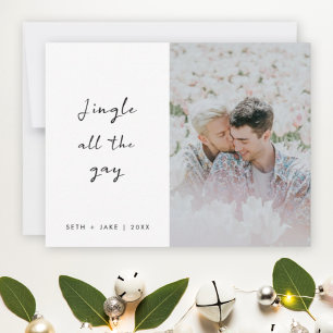 LGBTクリスマス   Jingleすべてのゲイミニマル写真 シーズンカード