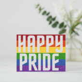 LGBTグリッターハッピーカード ポストカード (スタンド正面)