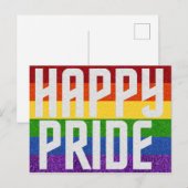 LGBTグリッターハッピーカード ポストカード (正面/裏面)