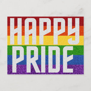 LGBTグリッターハッピーカード ポストカード