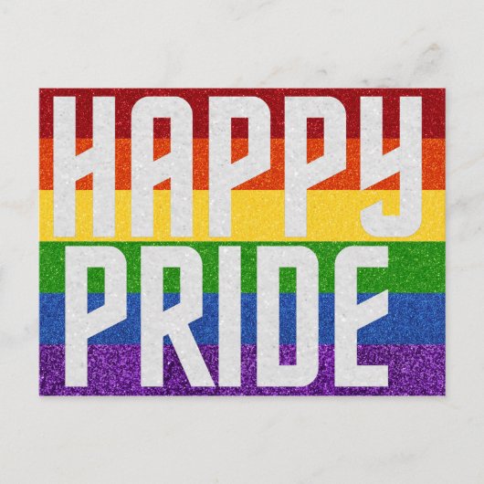 LGBTグリッターハッピーカード ポストカード (正面)