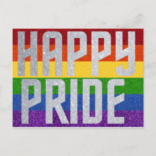 LGBTグリッターハッピーカード ポストカード
