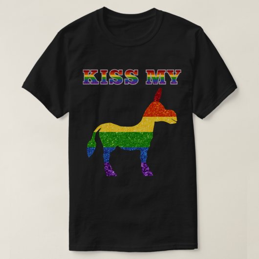 LGBTグリッターレインボーキスマイおもしろい Tシャツ (デザイン正面)