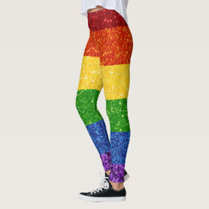 LGBTグリッターレインボープライドフラグ レギンス