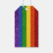 LGBTグリッターレインボープライド国旗 ギフトタグ (正面)