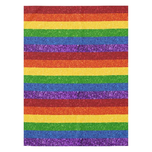 LGBTグリッターレインボープライド国旗 テーブルクロス (正面)