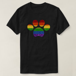 LGBTグリッターレインボーポープリント Tシャツ