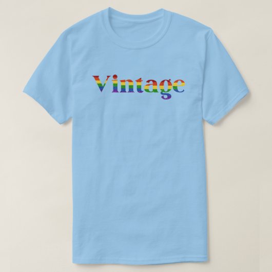 LGBTグリッターレインボーヴィンテージ Tシャツ (デザイン正面)