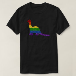 LGBTグリッターレインボー恐竜 Tシャツ