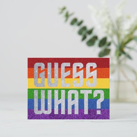 LGBTグリッター何だと思う？来アウトカード ポストカード (スタンド正面)