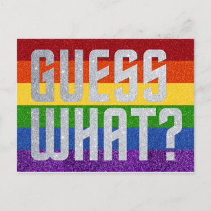 LGBTグリッター何だと思う？来アウトカード ポストカード