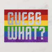 LGBTグリッター何だと思う？来アウトカード ポストカード (正面)