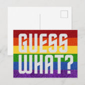 LGBTグリッター何だと思う？来アウトカード ポストカード (正面/裏面)