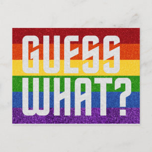 LGBTグリッター何だと思う？来アウトカード ポストカード