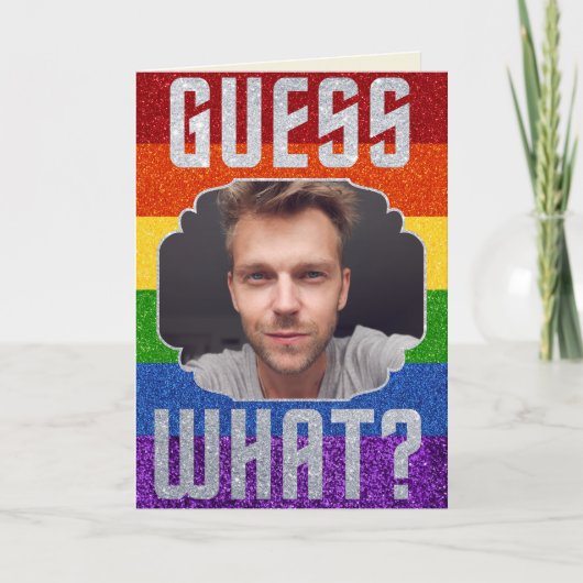 LGBTグリッター来アウトフォトカード カード (正面)