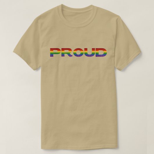 LGBTグリッター誇りを持ったレインボー Tシャツ (デザイン正面)