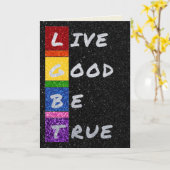 LGBTグリッターLive Good Be True Card カード (黄色い花)