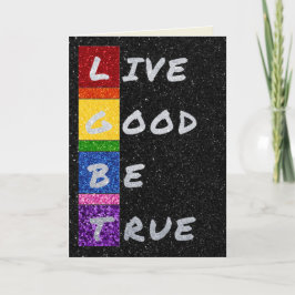 LGBTグリッターLive Good Be True Card カード