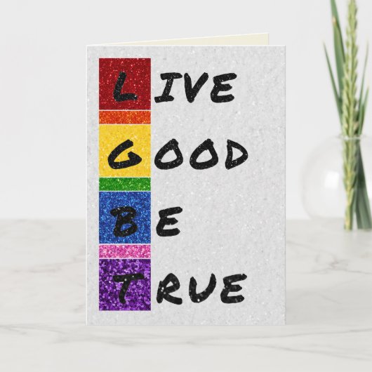 LGBTグリッターLive Good Be True Card カード (正面)