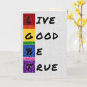 LGBTグリッターLive Good Be True Card カード (黄色い花)
