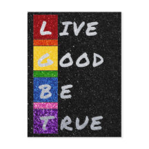 LGBTグリッターLive Good Be True Card
