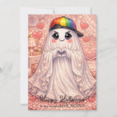 🎃🌈 LGBTゲイの夫ハロウィーンラブカード 招待状 (正面)