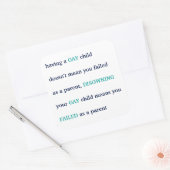 LGBTゲイの子を愛するプライド子育て引用文 スクエアシール (封筒)