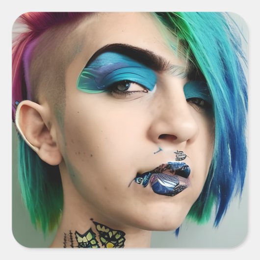 LGBTゲイまたはトランスマン スクエアシール (正面)