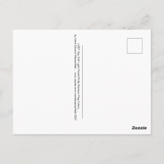 LGBTゲイパステルプライドレインボーフラグカラーポストカード ポストカード (裏面)