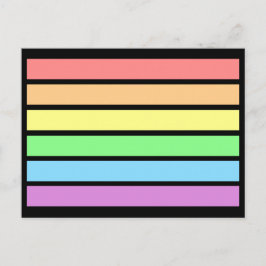 LGBTゲイパステルプライドレインボーフラグカラーポストカード ポストカード