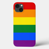 LGBTゲイプライドの虹の旗6は縞で飾ります Case-Mate iPhoneケース (裏面)