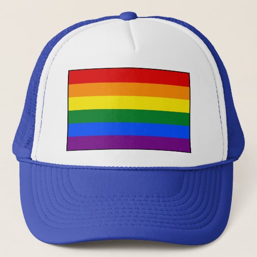 LGBTゲイプライドの虹の旗 キャップ (正面)