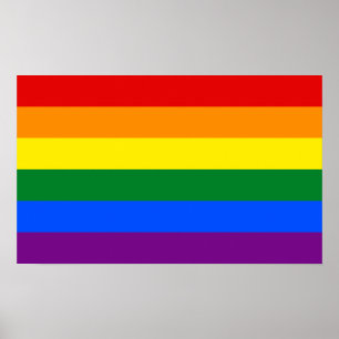 LGBTゲイプライドの虹の旗 ポスター