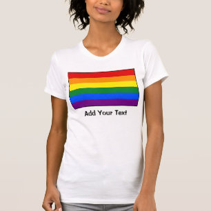 LGBTゲイプライドの虹の旗 Tシャツ